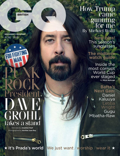 Dave Grohl 0n the cover of British GQ