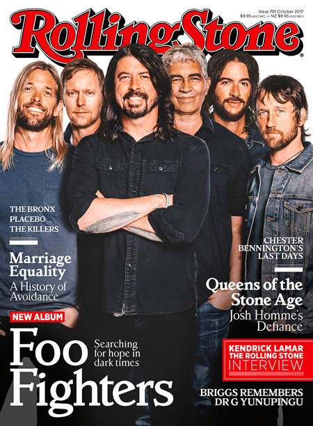 Foo Fighters on the cover of Rolling Stone Australia