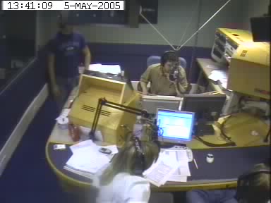 Dave (bottom right) as seen on the webcam